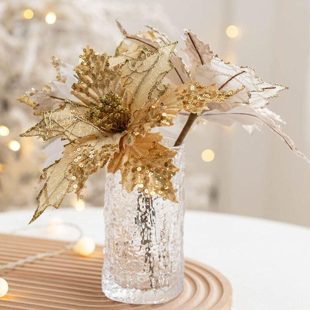 KUNHEV Hoa Mẫu Đơn Nhân Tạo Trang Trí Cây Thông Giáng Sinh