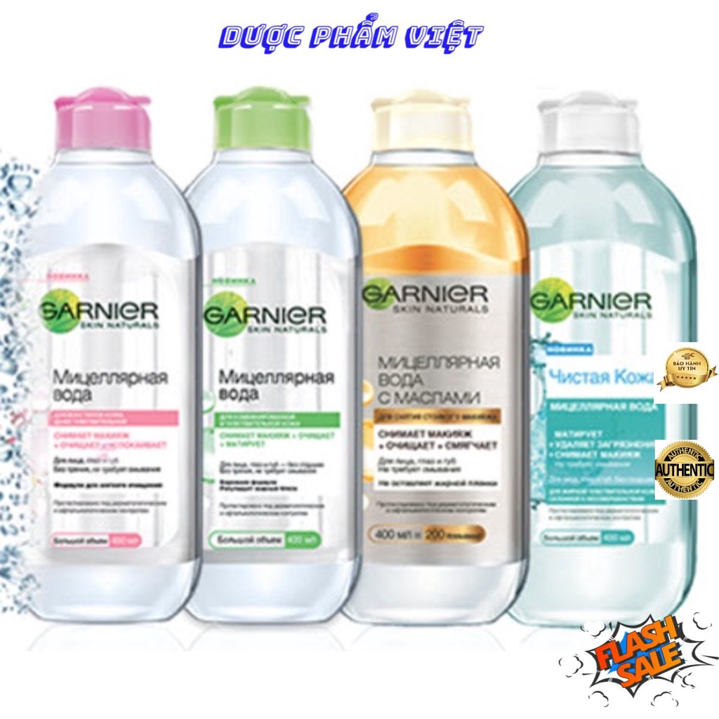 Tẩy Trang Garnier Solution Micellaire 400ml, - Garnier