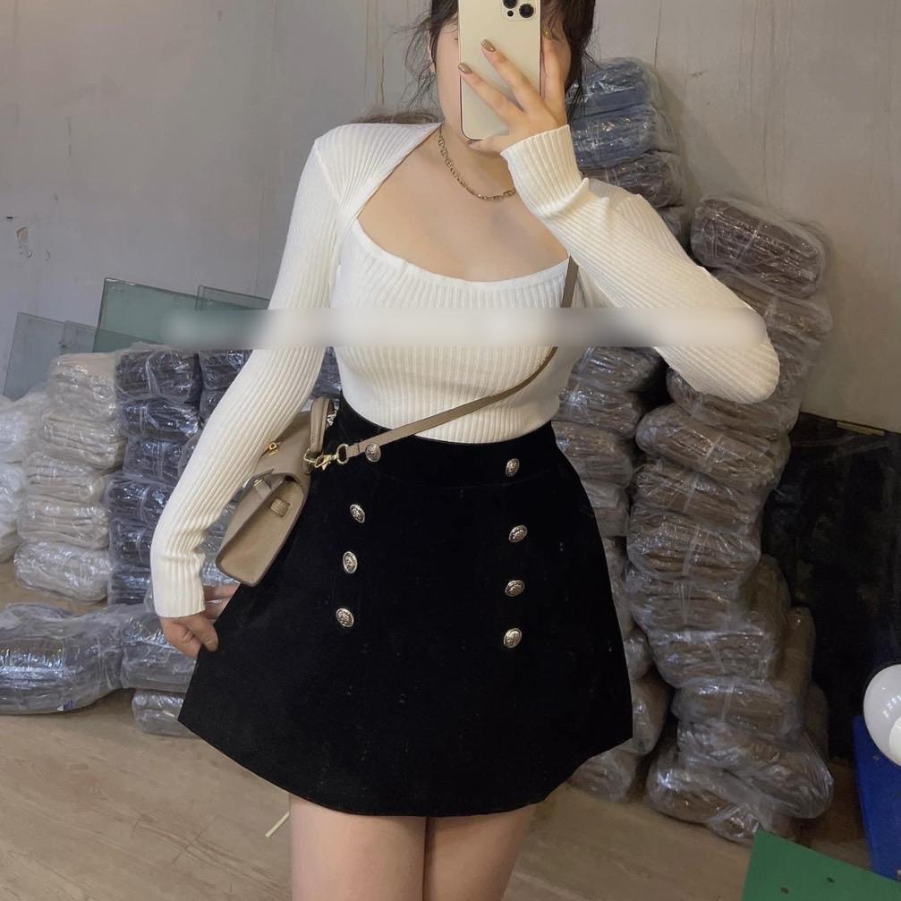 Chân Váy Nhung Cao Cấp ( Có Lót Quần )