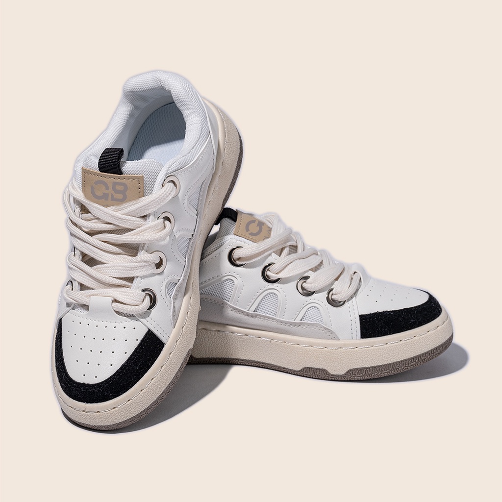 Giày Sneaker Nữ Đế Cao Phối Màu Cổ Thấp Đế Êm Thích Hợp Đi Làm, Chơi, Học GiayBOM GB Classics B1558