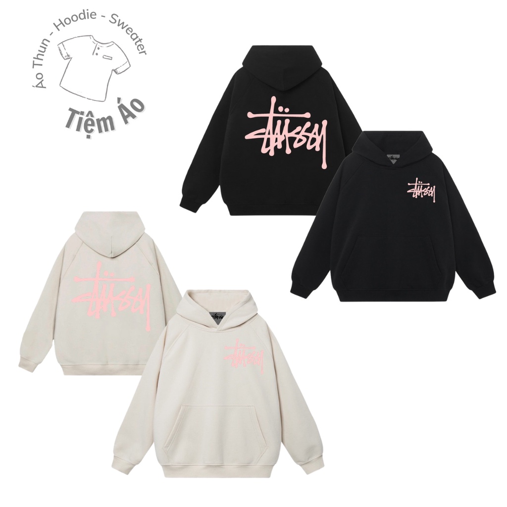 Hoodie in hình STUSSY, chất liệu nỉ bông cao cấp, nam nữ đều mặc được