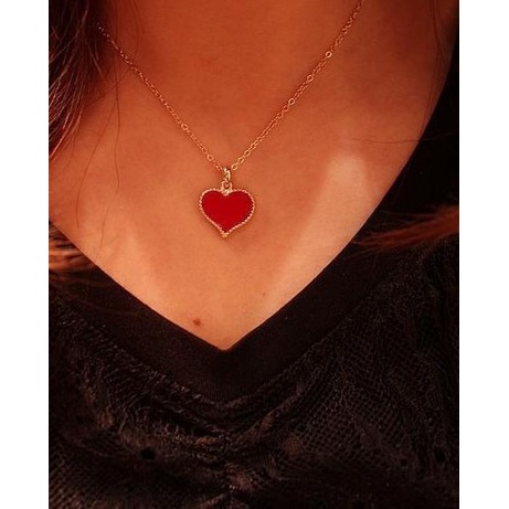 Vòng cổ Mặt Trái Tim / Ngôi Sao Gossip Thời Trang Hàn Quốc Cho Nữ
