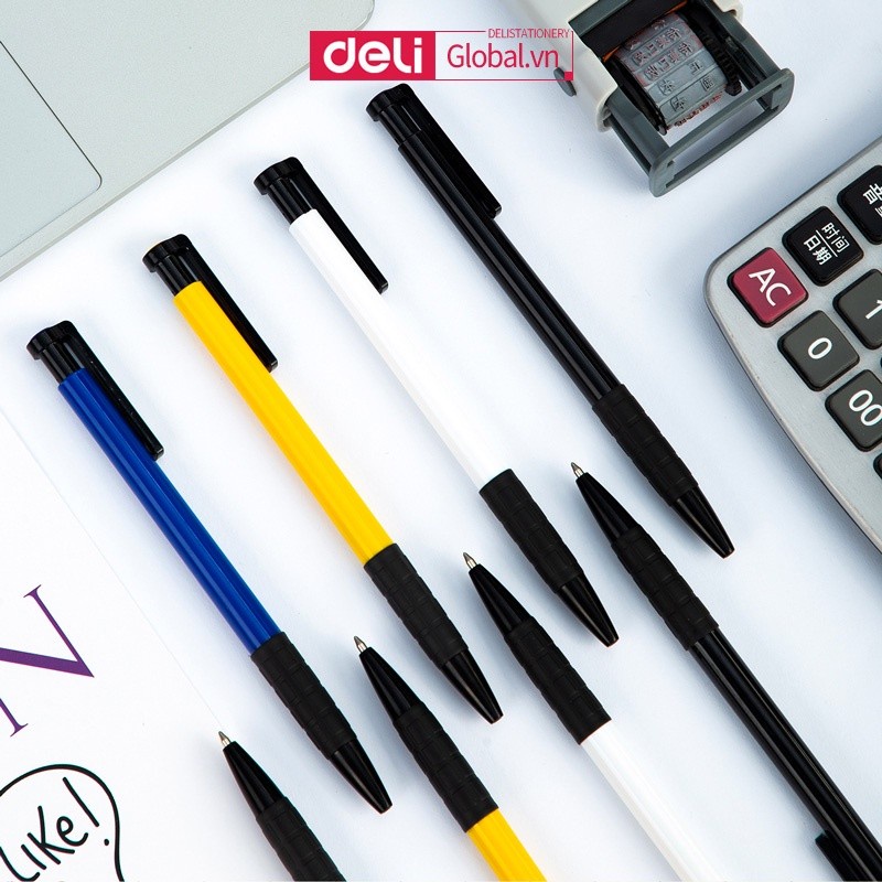 Bút Bi Tự Động Có Thể Thu Gọn Màu Đỏ / Xanh Dương / Đen Tiện Dụng Cho Học Sinh / Văn Phòng