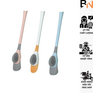 Chổi cọ bồn cầu toilet silicon chổi cọ nhà vệ sinh, chà sàn. bàn chải cọ nhà tắm chân vịt treo tường