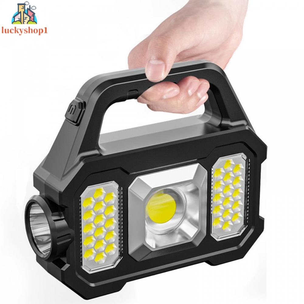 Không thấm nước thuận tiện năng lượng mặt trời khẩn cấp sạc kho báu cường độ cao đèn pin cob xách tay khẩn cấp ánh sáng