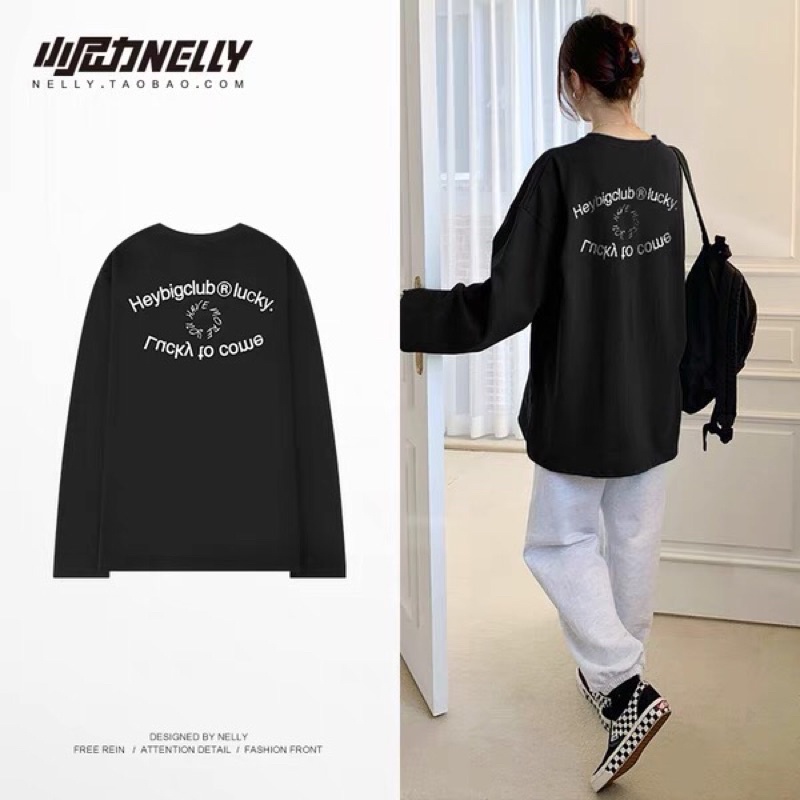 Áo phông nelly heybig dài tay sale (có sẵn) come to lucky