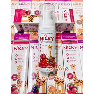Kem Đánh Răng Dạng Bọt Nicky Cho Bé - An Toàn Khi Nuốt, Chống Sâu Răng - 60ml Chính Hãng