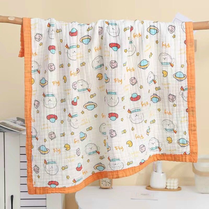 Khăn tắm xô/Chăn xô nhăn 6 lớp cho bé