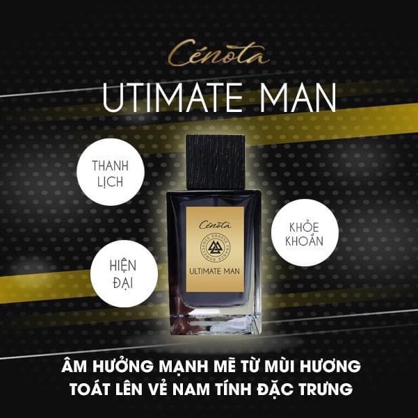 Nước hoa nam Cenota Ultimate Man 100ml, Thanh Lịch, Hiện Đại, Khỏe Khoắn