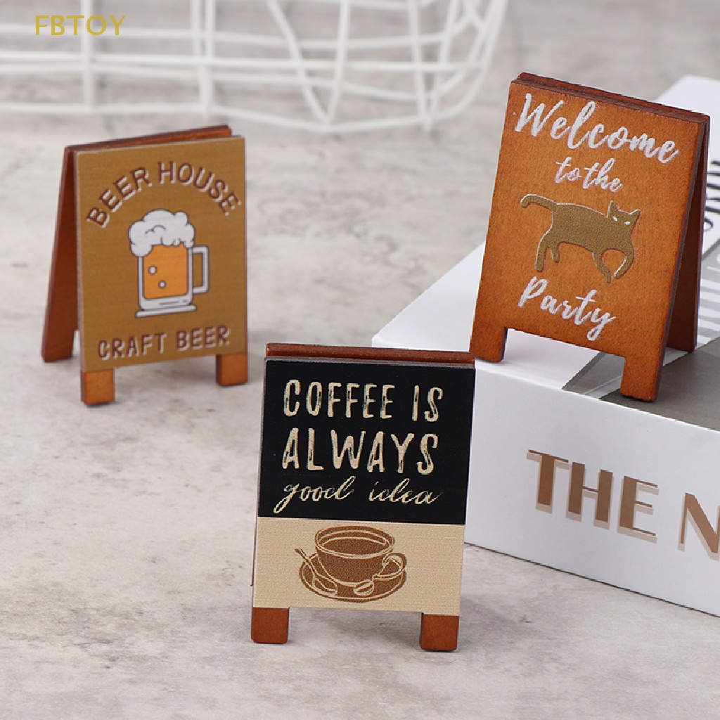 Fbtoy Mô Hình Quán Cà Phê Bánh Ngọt / Bảng Hiệu DIY Bán Chạy