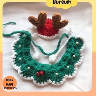 Set mũ tuần lộc + yếm cây thông đón noel cho boss