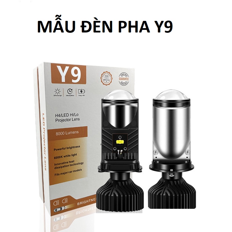 Đèn pha Led bi cầu Ô tô, Xe máy Y9S 65W mẫu mới cải tiến có pha LAZE siêu sáng hàng víp xem video, phụ kiện đồ chơi xe