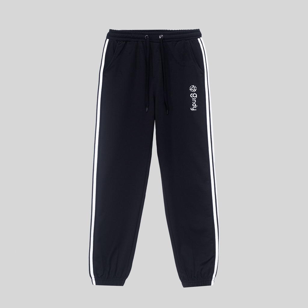 Quần jogger unisex thể thao ống rộng bo gấu chất nỉ kẻ sọc nam nữ phong cách unisex cá tính local brand GINDY Q014