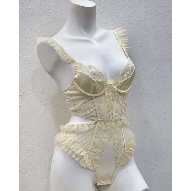 ♥️Hàng QC♥️Bodysuit phối ren, ngọng ngực sexy quyến rũ_THANHHIEN997_ren cao cấp 599.