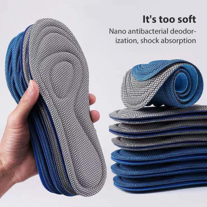 1 Cặp Đế Lót Giày Thể Thao Bằng Cao Su Non Kháng Khuẩn Thấm Hút Mồ Hôi
