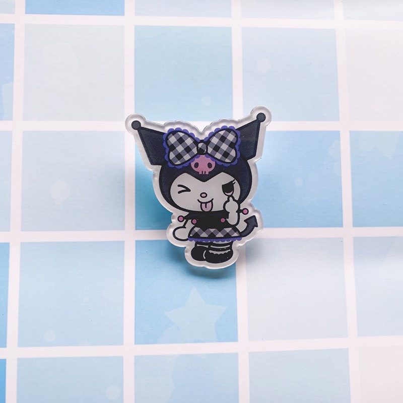 Ghim Cài Túi Xách Bằng Acrylic Họa Tiết Hoạt Hình Dễ Thương