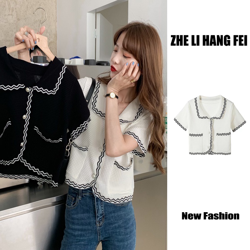 Áo Sơ Mi Tay Ngắn Cổ Búp Bê Họa Tiết Hoa Thời Trang Mùa Hè 2022 Cho Nữ