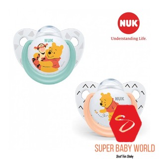 Bộ 2 ti giả nuk sleeptime silicone 0-6 6-18
