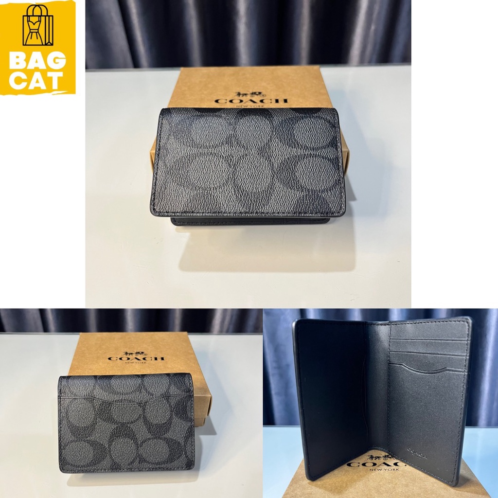 Sẵn hàng Ví đựng thẻ  Mini COACH CARD HOLDER ,kèm hộp làm quà tặng
