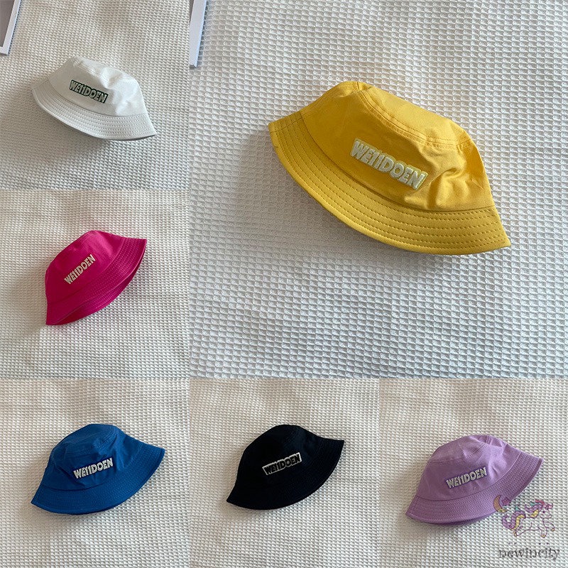 Mũ Tai Bèo Thêu Màu Sáng Phong Cách Hàn Quốc Cho Bé Trai / Gái