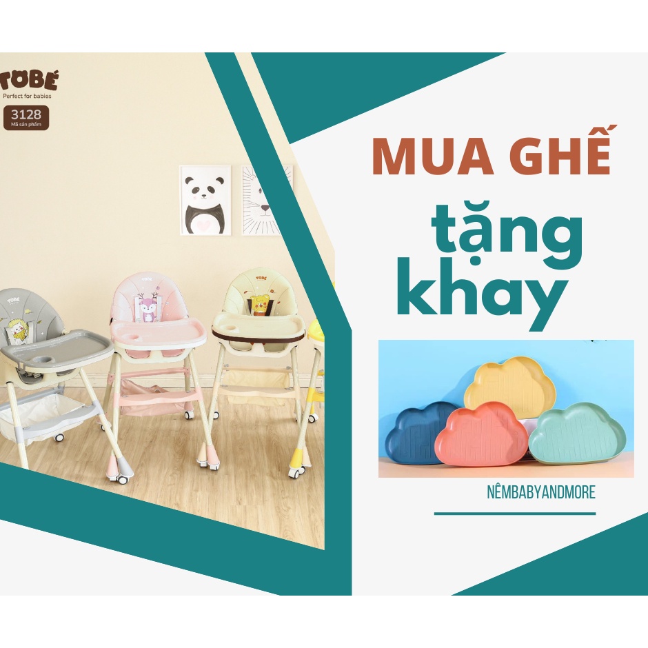 Ghế ăn dặm Ricard Pro Tobé gập gọn cho bé Nembaby