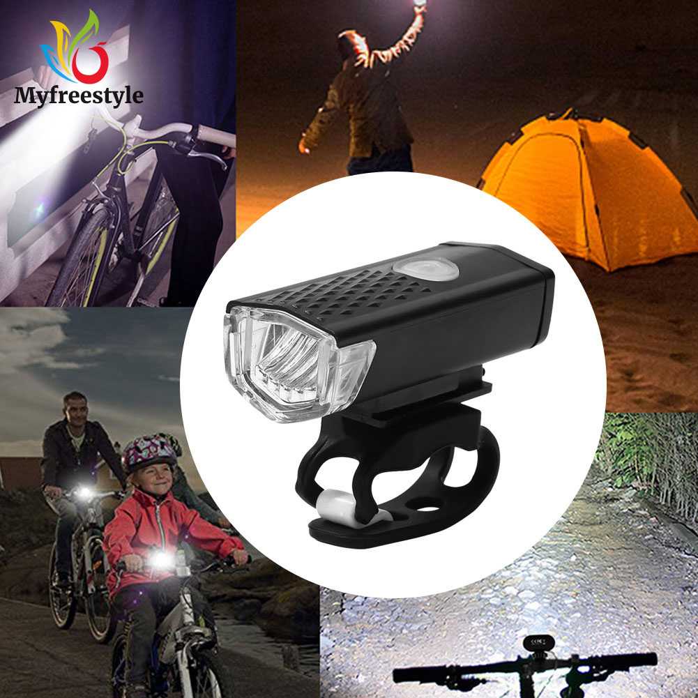 Bộ Đèn Pha Led Kèm Chuông Báo An Toàn Cho Xe Đạp Mtb