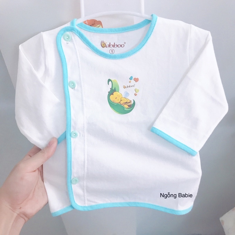 ÁO SƠ SINH DÀI TAY CÚC LỆCH - 100% VẢI COTTON CAO CẤP