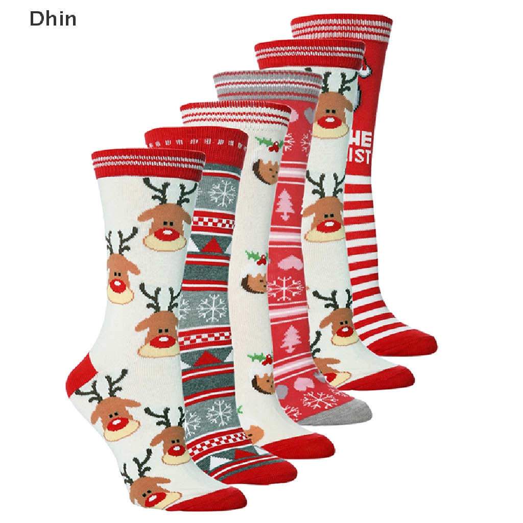 1 Đôi Tất Cotton Họa Tiết Giáng Sinh Vui Nhộn