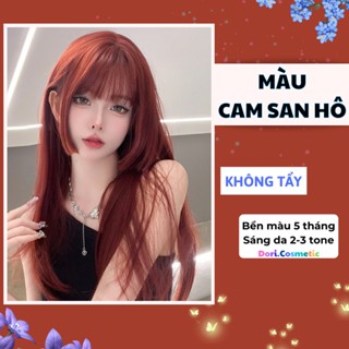 thuốc nhuộm tóc màu cam san hô . combo thuốc nhuộm tóc tại nhà
