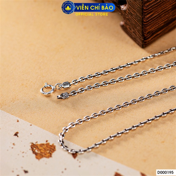 Dây chuyền xoắn basic chất liệu bạc Thái 925 thời trang phụ kiện trang sức nữ Viễn Chí Bảo D000195
