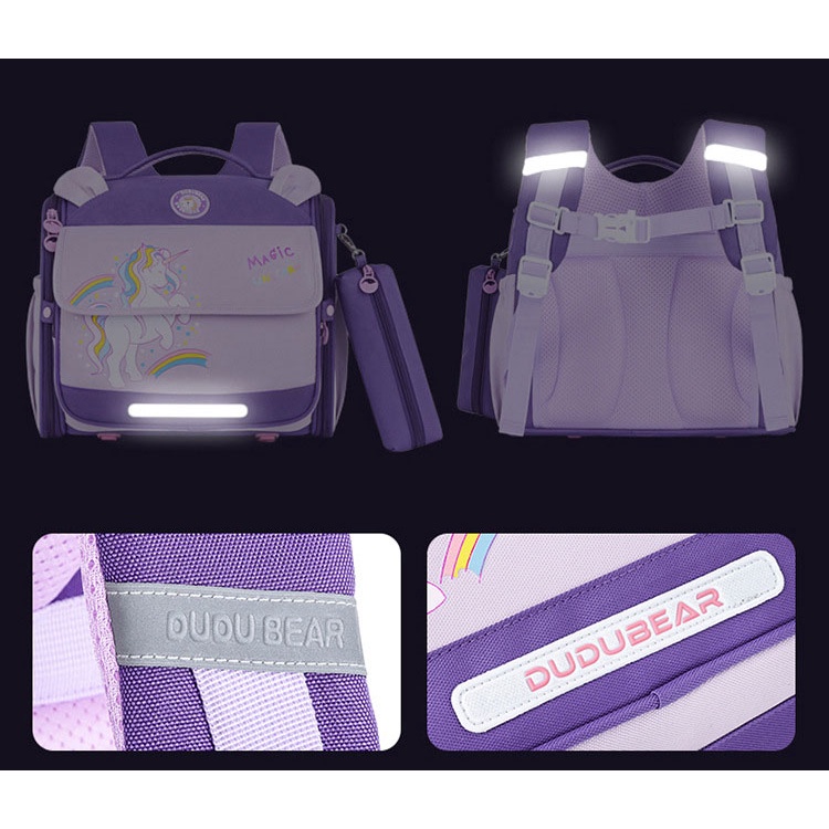 Balo Cặp sách ngang chống gù tiểu học cho bé trai gái cấp 1 họa tiết khủng long siêu hit hot