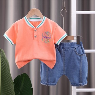 Set đồ mùa hè 2 món gồm áo thun + quần cho bé trai mới