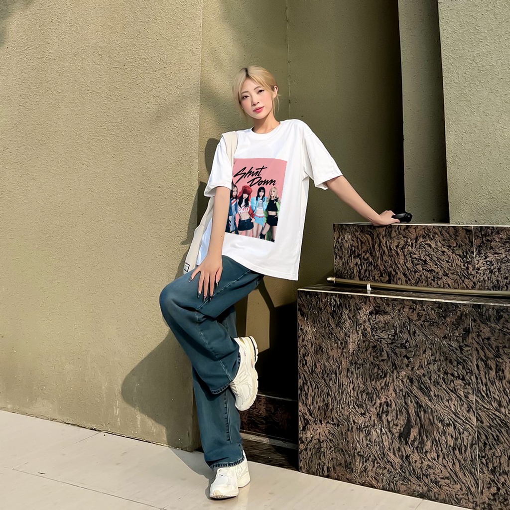 Áo thun BLACKPINK Born Pink tour - tay lỡ dáng rộng dành cho nam và nữ