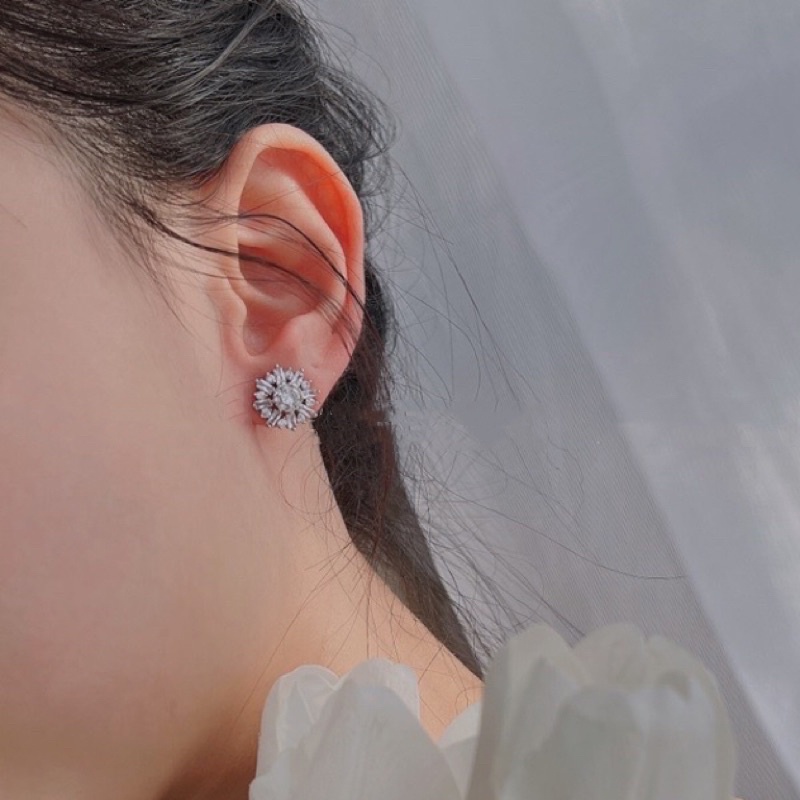 Bông tai hoa bagguet siêu sáng đi tiệc BH42