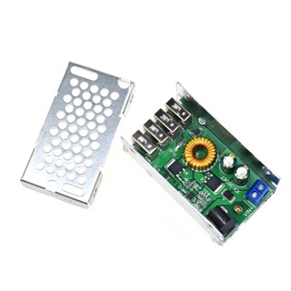Mô Đun Hạ Áp DC-DC 9V 12V 24V 36V Sang 5V 5A 4 USB Kèm Vỏ Nhôm Chuyên Dụng