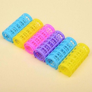 Combo 6 lô gai nhựa quấn tóc được chọn màu (hồng/đen/nâu)