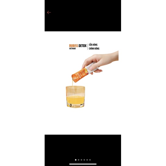RUBISS DETOX_NƯỚC TRÁI CÂY GIẢM CÂN 1 GÓI