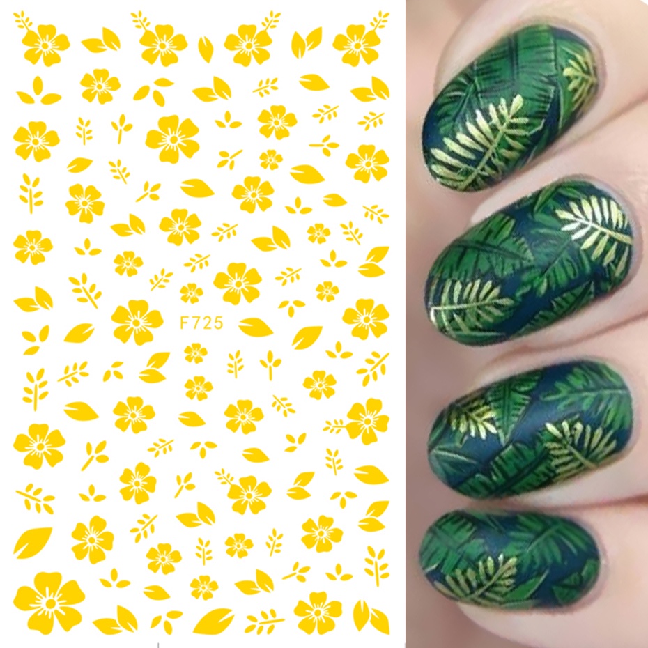 1 Miếng Dán Móng Tay Hình Hoa Anh Đào NLF728-737