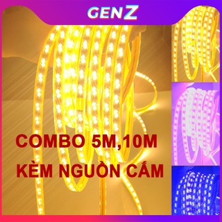Combo 5 Mét,10 Mét Đèn led dây đôi Chống Nước Dùng Quấn cây, hắt trần , trang trí nhà cửa