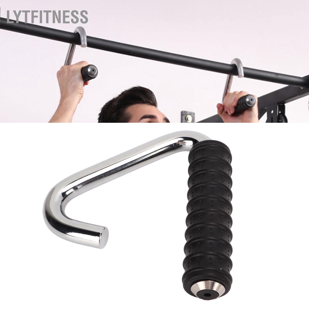 LYTFitness Tay cầm thể dục bạc C Hình chữ cao su đa năng bọc tập luyện Thanh kéo cho phòng