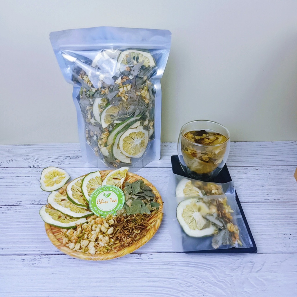 Trà Bưởi non Lá sen giảm cân đẹp da thanh lọc cơ thể