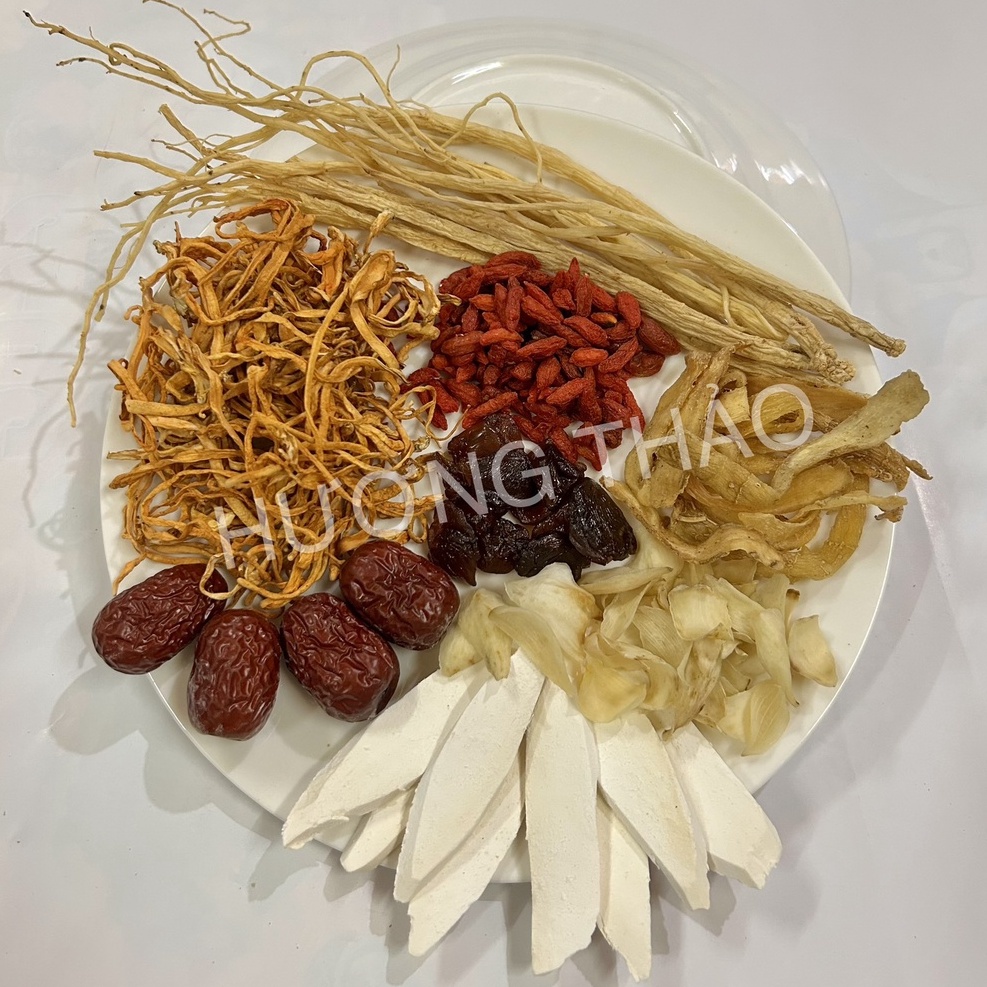 Canh Hạ Thảo Sâm Nhãn Nhục - canh hầm bổ dưỡng - 8 vị thảo dược
