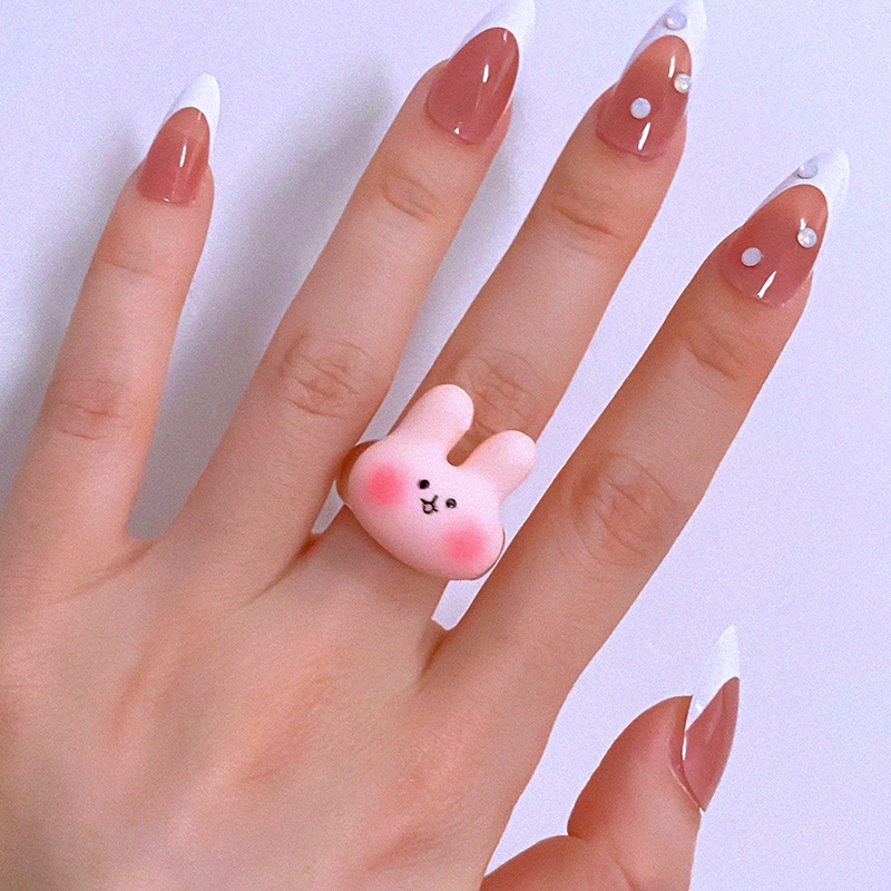 Nhẫn Nhựa Trong Suốt Hoạt Hình Dễ Thương