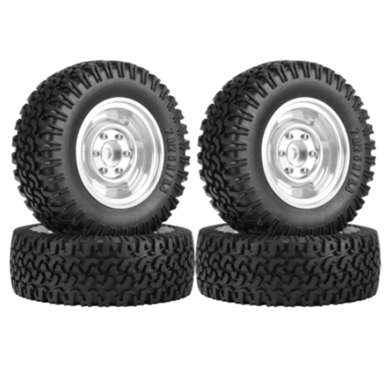 Set 4 Bánh Xe 76mm 1.55 Inch Chuyên Dụng Cho Xe Điều Khiển Từ Xa Axial Yeti Jr RC4WD Tamiya CC01 1 / 10