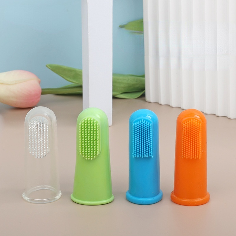 Bàn Chải Đánh Răng Đeo Ngón Tay Siêu Mềm Cho Thú Cưng Bàn Chải Đánh Răng Trong Suốt Đeo Ngón Tay Cho Thú Cưng