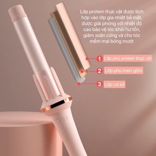 Máy uốn tóc xoăn tự động làm xoăn mini 3 trục sóng chất liệu gốm sứ đường kính uốn -marker.official