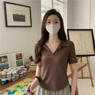 (Video thật) Áo Thun Cổ Bẻ Tim Vạt Bầu