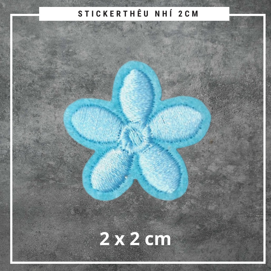 Sticker vải thêu cao cấp loại nhỏ 2cm ,Patch ủi dùng làm miếng vá Quần Áo,áo phao,BALO,quần jogger, đồ jeans, giày dép