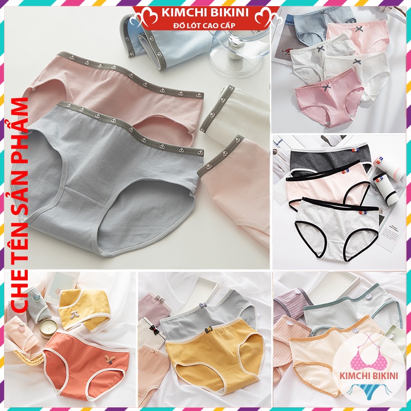 quân lót nữ đáy cotton chống viêm nhiều màu sắc mẫu mã đa dạng KIMCHIBIKINI quần lót đen thấm hút mồ hôi xinh đẹp QL074