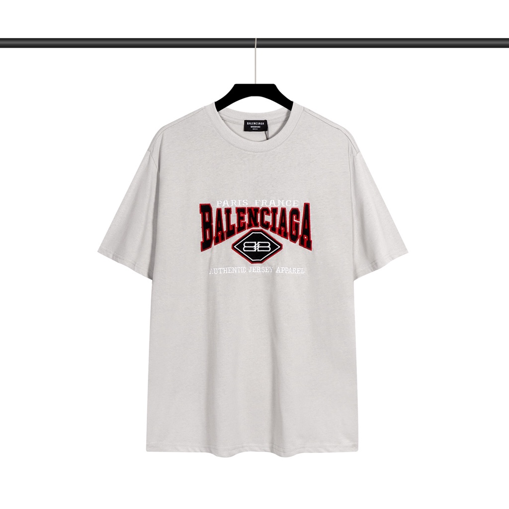 Blcg Áo Thun Tay Ngắn oversize Thêu Chữ Chính Hãng Phong Cách vintage